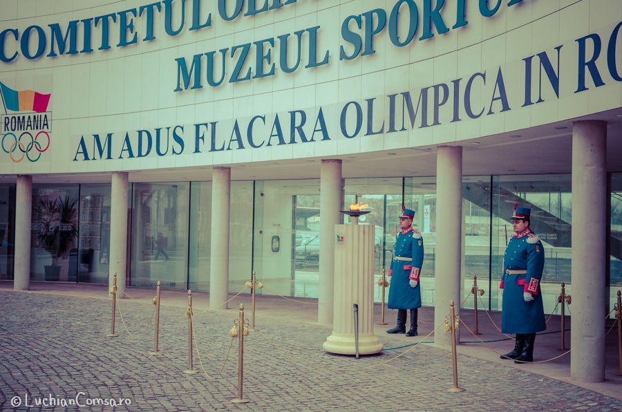 Flacara olimpica a strabatul Bucurestiul